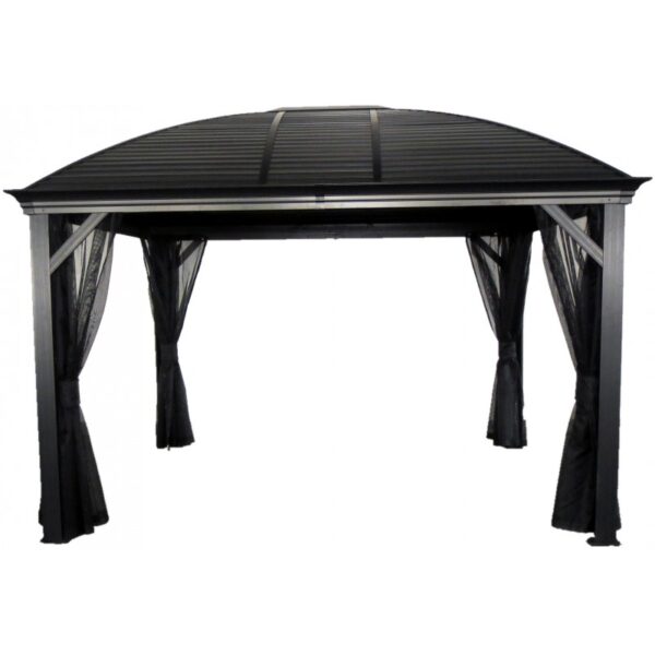 Pergola 3x4m Moreno alu anthracite et toit en acier galvanisé - SOJAG – Image 3