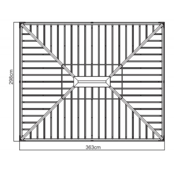 Tonnelle de jardin Messina 298x363cm en aluminium thermolaqué champagne– SOJAG – Image 11