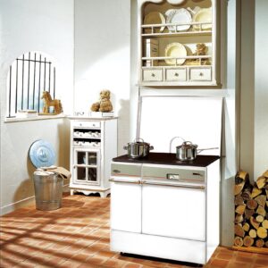 Cuisinière à bois GODIN Arpège Blanc 10.5 kW