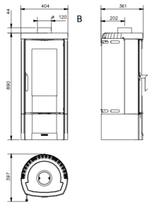 Poêle à bois Candy 4.0 6.2kW