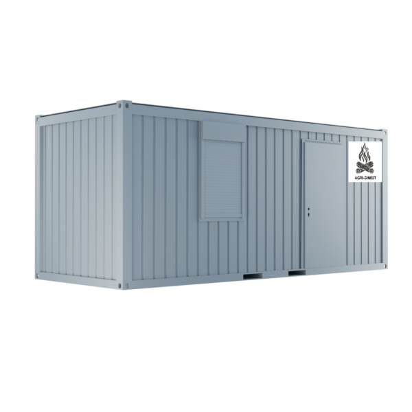 Bureau modulaire 20 pieds monté (1 porte, 1 fenêtre, isolation PU) .